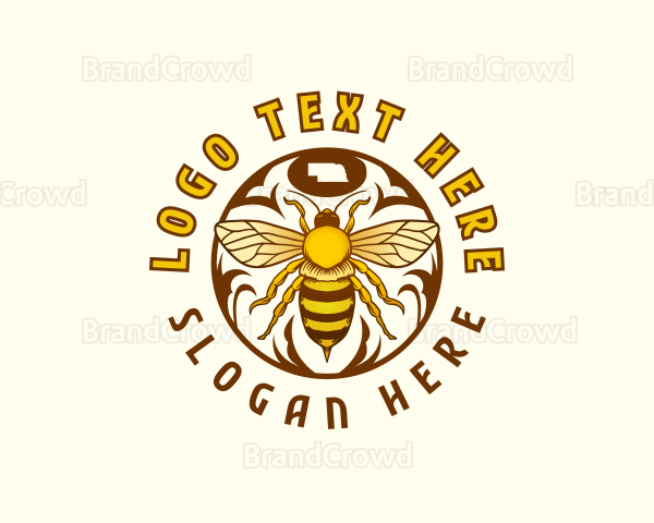 Nebraska Insect Honeybee Logo