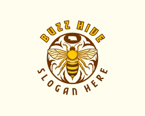 Nebraska Insect Honeybee logo design