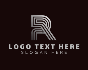 Stripe Marketing Professional Letter R Logo