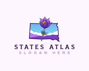 South Dakota Botanical Flower logo design