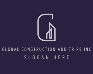 Construction Building Letter G logo design