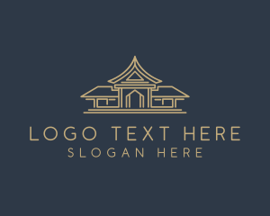 Pagoda - Temple Pagoda Landmark logo design