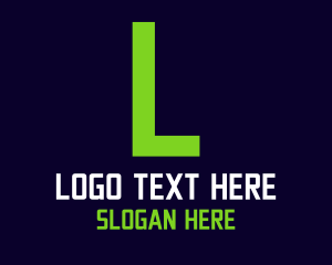 Green Digital Text Logo