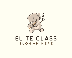 Elephant Flute Music logo design