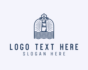 Lighthouse - Coastal Fort Tower logo design