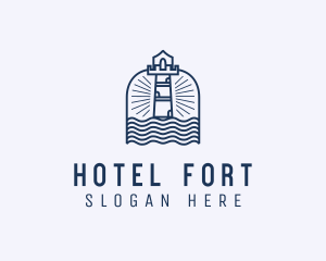 Coastal Fort Tower logo design