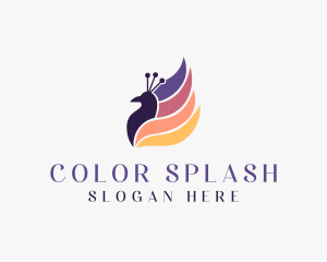 Colorful Peacock Beauty logo design