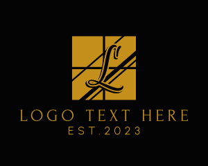 Golden Royal Lettermark Logo