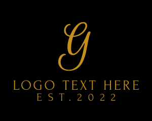 Couture - Golden Royal Letter G logo design