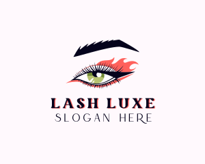 Fire Eyelash Cosmetics logo design