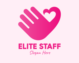 Pink Heart Hand Logo