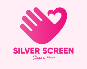 Pink Heart Hand Logo