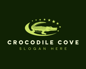 Wildlife Crocodile Zoo logo design