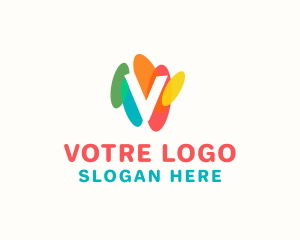 Studio Agency Letter V logo design
