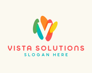 Studio Agency Letter V logo design