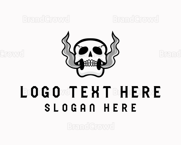 Skull Vape Smoke Logo