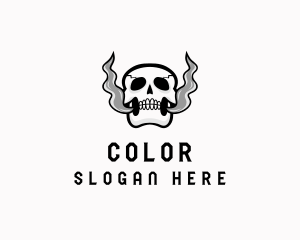 Skull Vape Smoke Logo