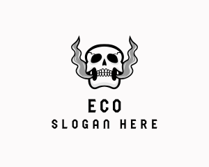 Skull Vape Smoke Logo