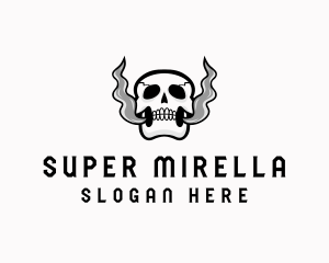 Skull Vape Smoke Logo