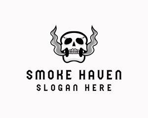 Smoke - Skull Vape Smoke logo design