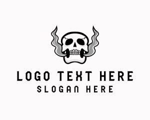 Skull Vape Smoke Logo