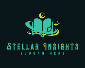 Mystical Astrology Book logo design