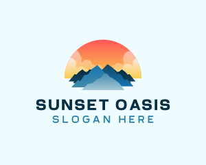 Sunset Mountain Outdoor logo design