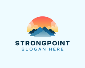 Sunrise - Sunset Mountain Outdoor logo design