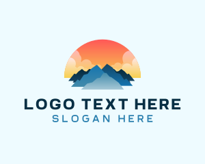 Explore - Sunset Mountain Outdoor logo design