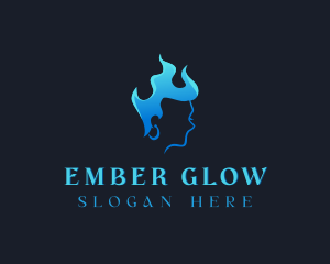 Ember - Flame Woman Beauty logo design