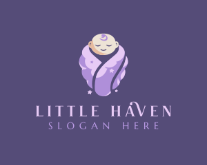 Cute Baby Cloud logo design