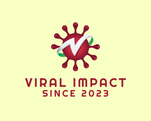 Infection - Infectious Virus Disease Letter V logo design