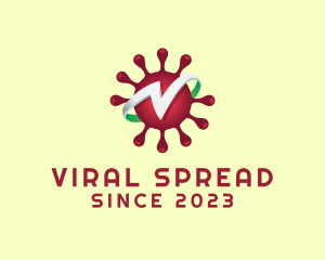 Infection - Infectious Virus Disease Letter V logo design
