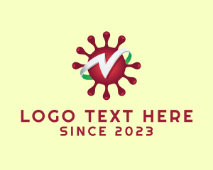 Contagion - Infectious Virus Disease Letter V logo design