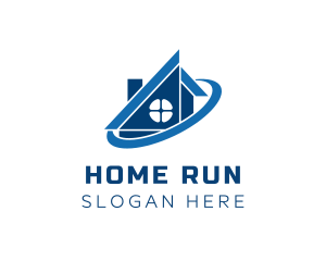 Blue Home Builder logo design