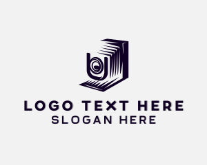 Vlogger - Lens Camera Multimedia logo design