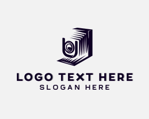 Blogger - Lens Camera Multimedia logo design