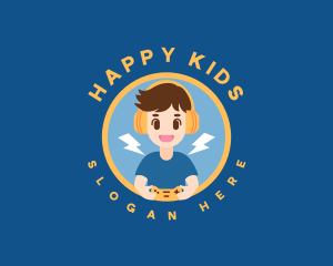 Kid Gamer Boy logo design