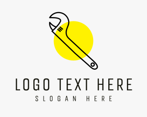 Labourer - Spanner Wrench Tool logo design