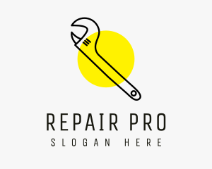 Spanner Wrench Tool logo design