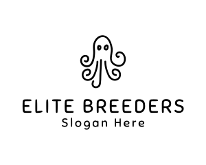 Octopus Sketch Drawing logo design