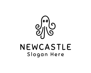 Octopus Sketch Drawing logo design