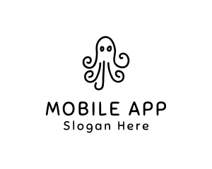 Octopus Sketch Drawing logo design