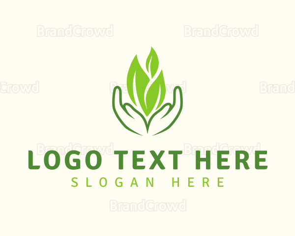 Eco Plant Hands Logo