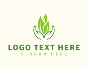 Botany - Eco Plant Hands logo design