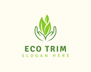 Eco Plant Hands logo design