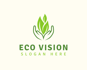 Eco Plant Hands logo design