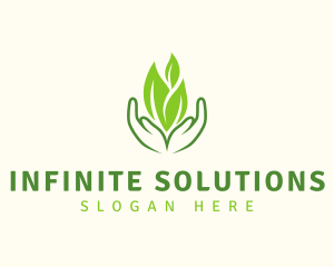 Sustainability - Eco Plant Hands logo design