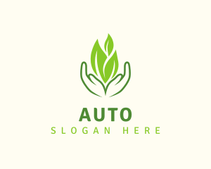 Herbal - Eco Plant Hands logo design