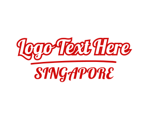Red And White - Singapore Tourism Agency logo design